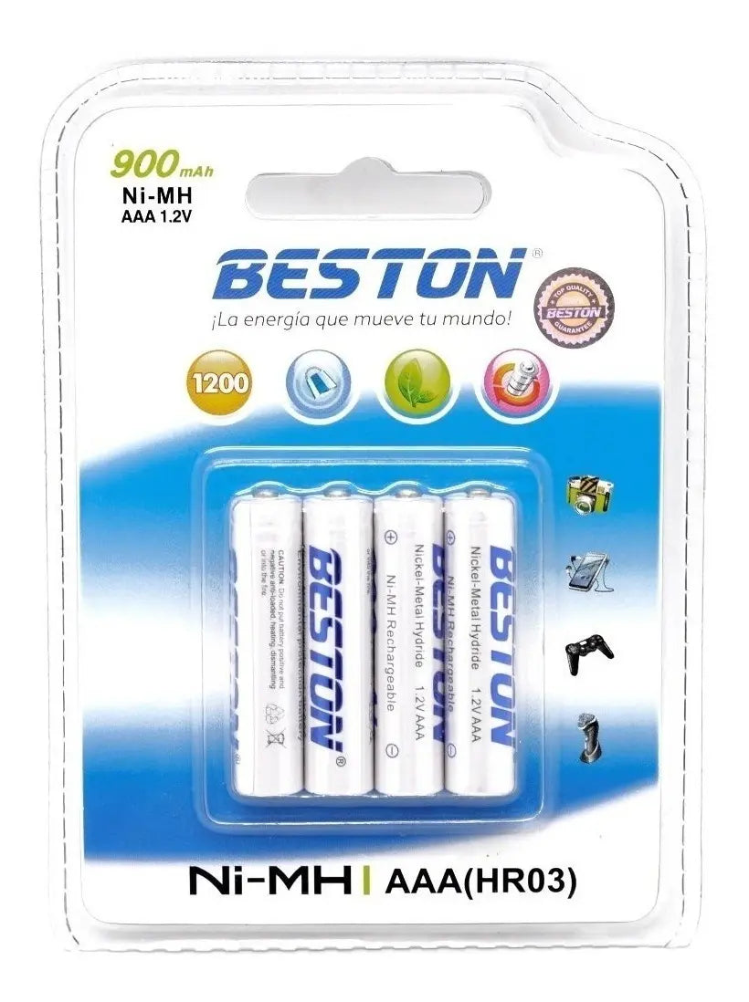 Pila Beston AAA Recargable Paquete x4
