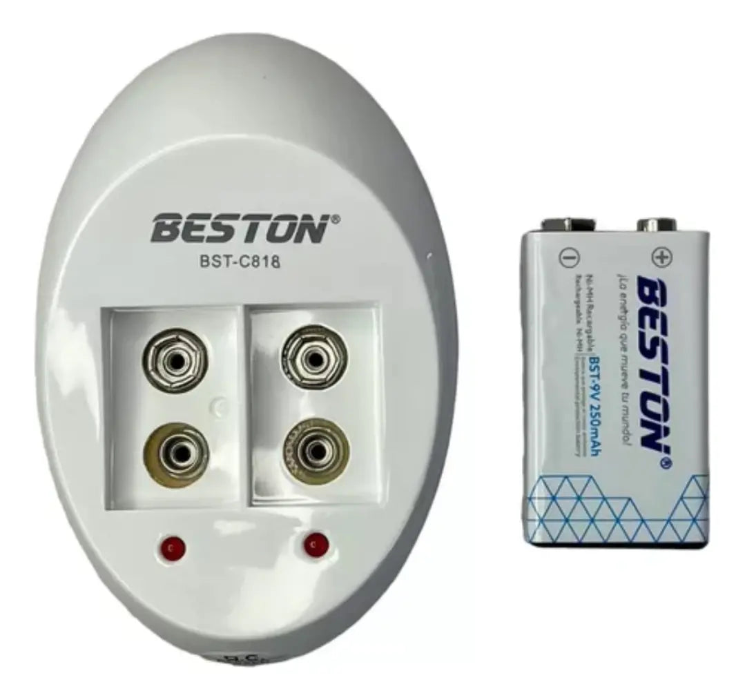 Cargador Mas Pila 9v Beston C818 Pila De 250 Mah