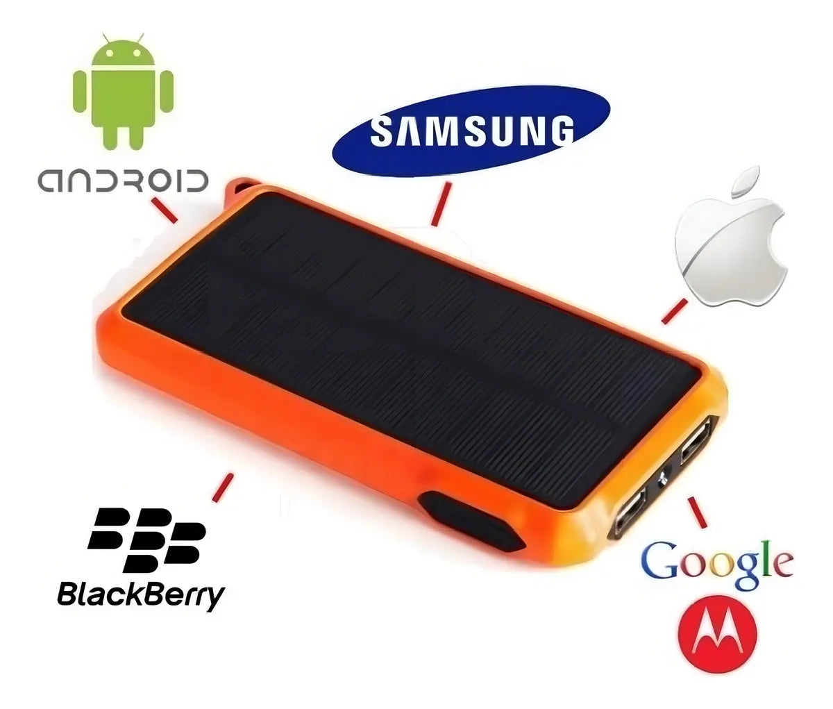 Power Bank Solar Beston Ss006 20000mah Naranja