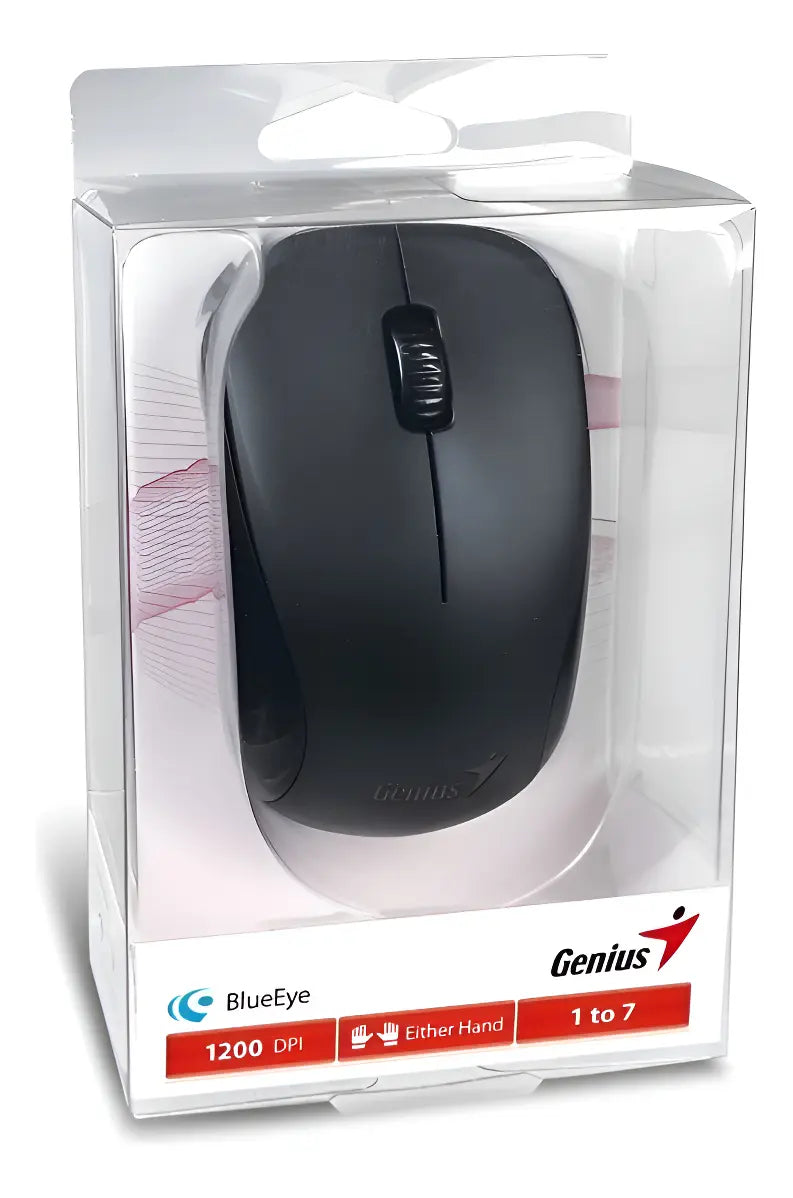 Mouse Genius Nx-7000 Inalámbrico Negro, Receptor Usb. Calm Black