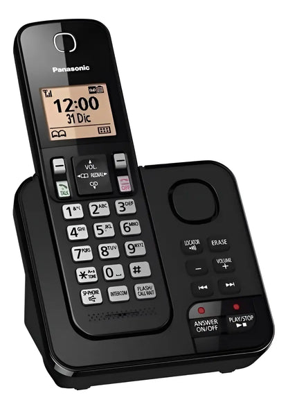 Teléfono Inalámbrico Panasonic Kx-tgc360 Altavoz Contestador Negro