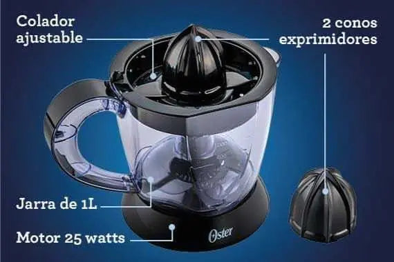 Exprimidor Oster 1 Litro Cítricos  Negro 110v 22w