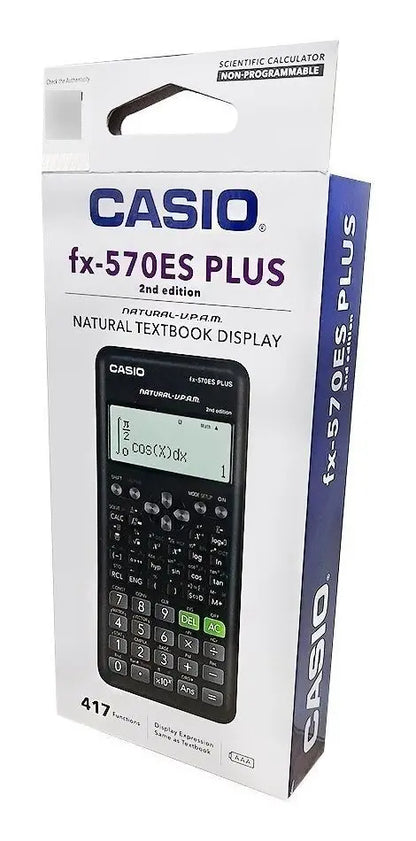 Calculadora Casio Fx 570es Plus 417 Funciones  Negro