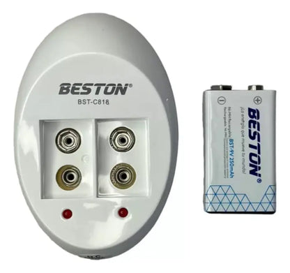 Cargador Mas Pila 9v Beston C818 Pila De 250 Mah