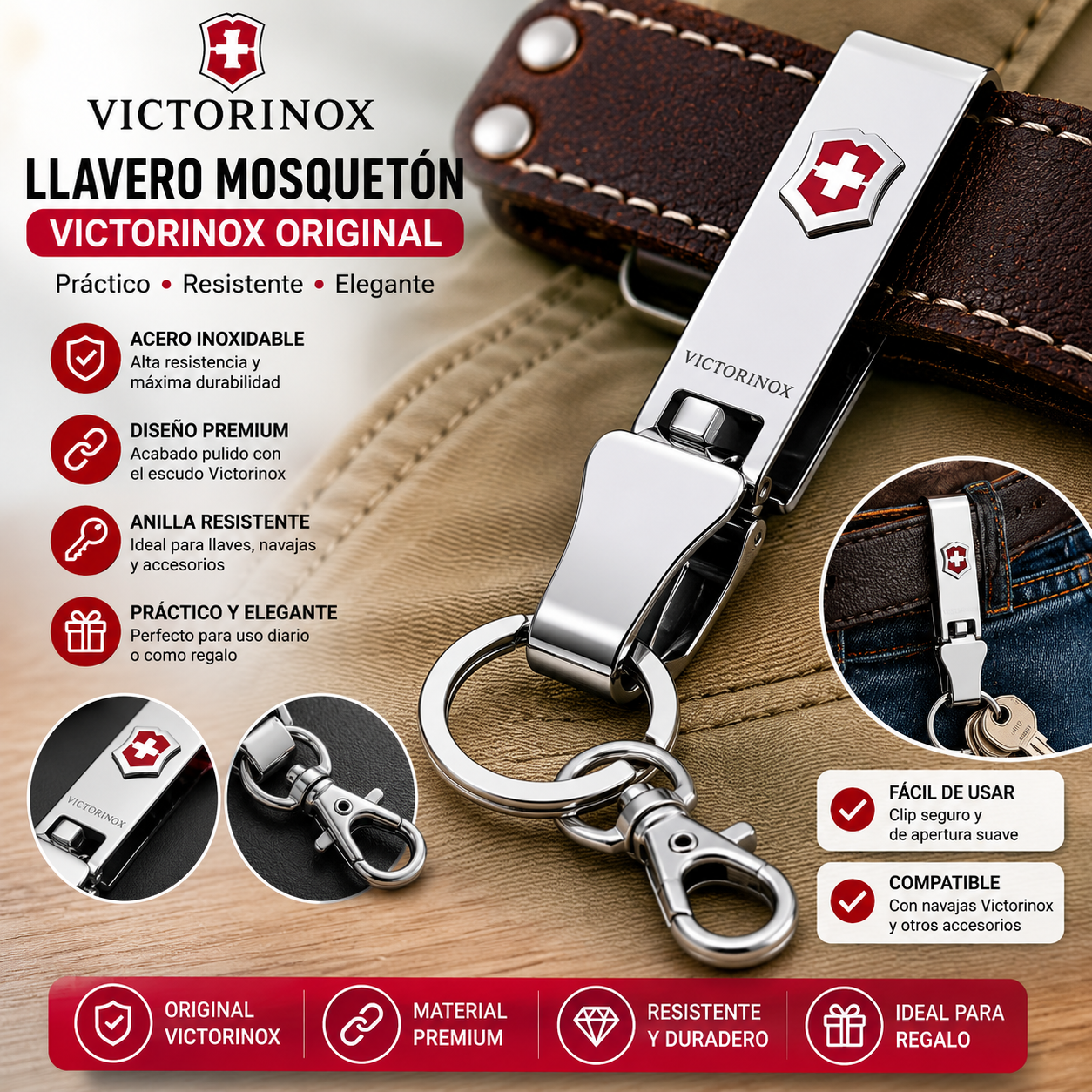 Llavero Victorinox Metálico Original