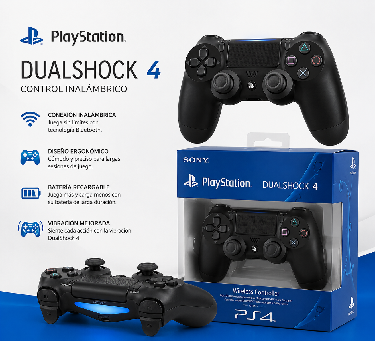 Control Play Station 4 Original Sony Jet Black