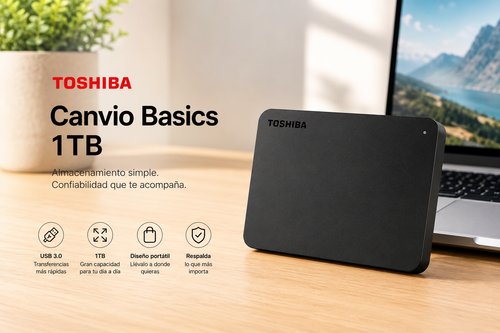 Disco Duro Externo 1 Tera Toshiba Canvio Basics Usb 3.0