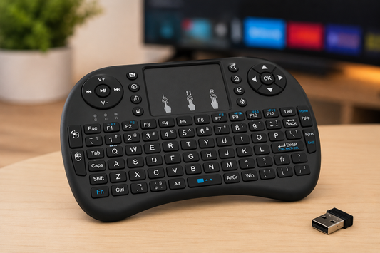 Mini Teclado Inalambrico Airmouse Androi Smart Tv Pc Negro
