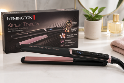 Plancha Remington Keratina Y Aceite De Argan S8599 Original Negro/rosa 110v