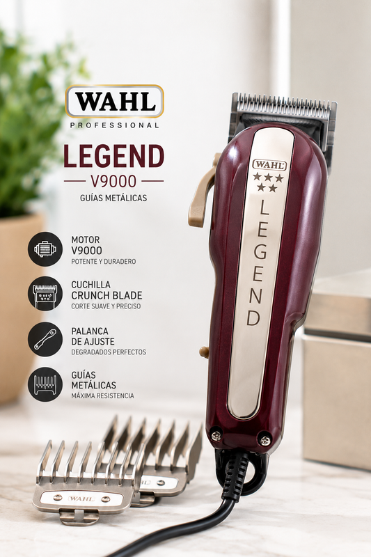 Maquina Wahl Legend Guías Metálicas V9000 Original Profesión Bordó 110v