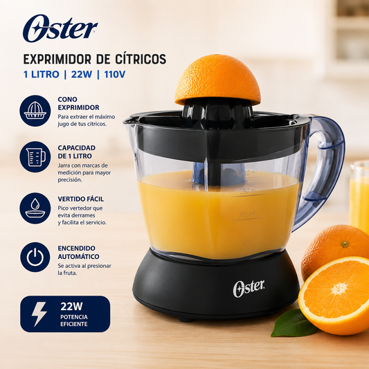 Exprimidor Oster 1 Litro Cítricos  Negro 110v 22w