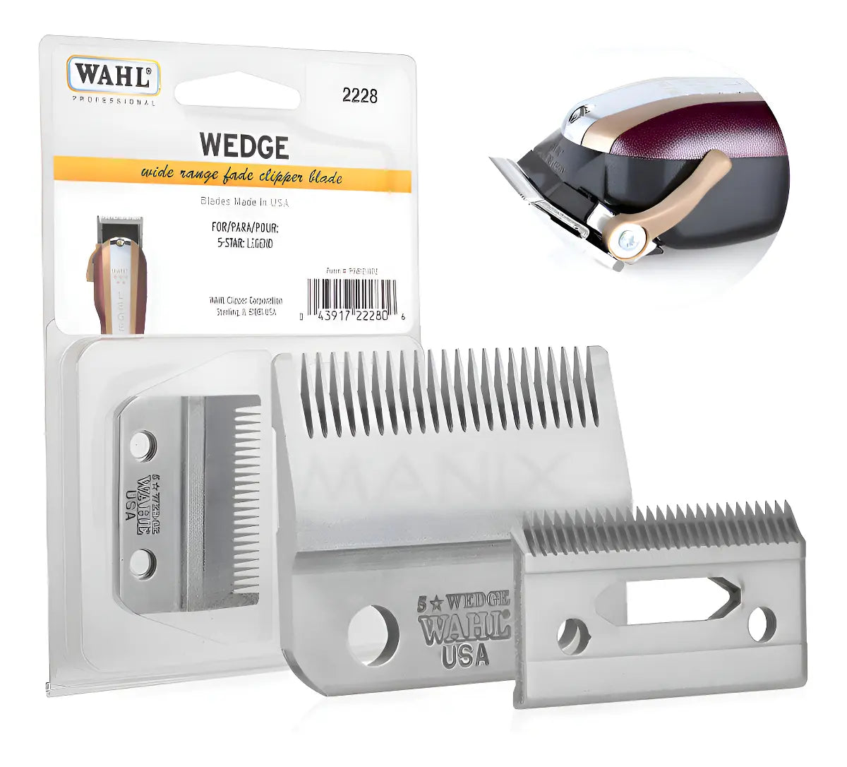Navaja Repuesto Cuchillas Wahl 2228 Legend 5star Profesional Color Acero