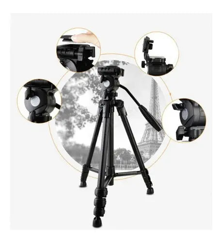 Trípode Profesional Cabeza Fluida  Camara O Celular Bst3598
