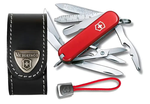 Navaja Victorinox 6385 Minicham Más Estuche Y Cordón  Rojo