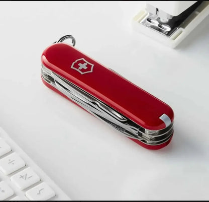 Navaja Victorinox 6385 Minicham Más Estuche Y Cordón  Rojo